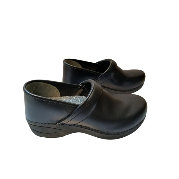 Dansko XP 20 Clogs Black Leather Slip On Comfort Shoes Women Size 38 - Picture 8 of 8